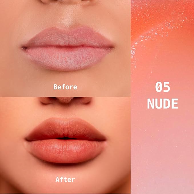 Ruby Kisses Balm Up Tinted Lip Balm, Non-Greasy Hydrating Formula, Nourishing Coconut Core & Vitamin E Infused, Lip Care with Natural Shine, Lightweight Sheer Color (Nude)-VivaGrace Women