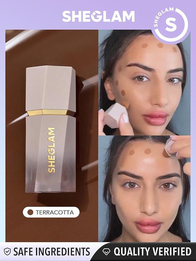 SHEGLAM Sun Sculpt Cool Toned Liquid Contour Stick Long Lasting Cream Bronzer Makeup - Terracotta-VivaGrace Women