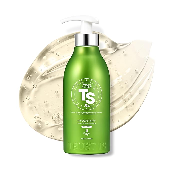 TS Natural All New TS Shampoo | Korean Shampoo for Sensitive Scalp | Hair & Scalp Care with Salicylic Acid and Natural Ingredients | Sulfate-Free Dandruff & Itchy Scalp Relief (16.9 Fl Oz / 500mL)-VivaGrace Women