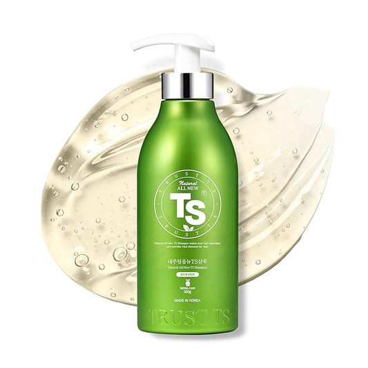 TS Natural All New TS Shampoo | Korean Shampoo for Sensitive Scalp | Hair & Scalp Care with Salicylic Acid and Natural Ingredients | Sulfate-Free Dandruff & Itchy Scalp Relief (16.9 Fl Oz / 500mL)-VivaGrace Women