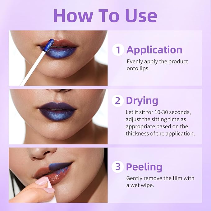 KIMUSE Lip Stain Masque: Peel Off Lip Stain Long Lasting Waterproof 12HR Transfer Proof & Hydrating Tint, Instant Lip Color With Natural Matte Effects, Vegan & Easy To Use-VivaGrace Women