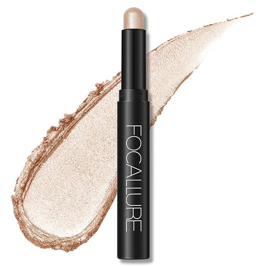 FOCALLURE Shimmer and Matte Cream Eyeshadow Stick,Smooth Brilliant Eye Brightener Pencil for Women,Long Lasting Waterproof Eye Shadow and Liners Makeup,Drink With Me-VivaGrace Women