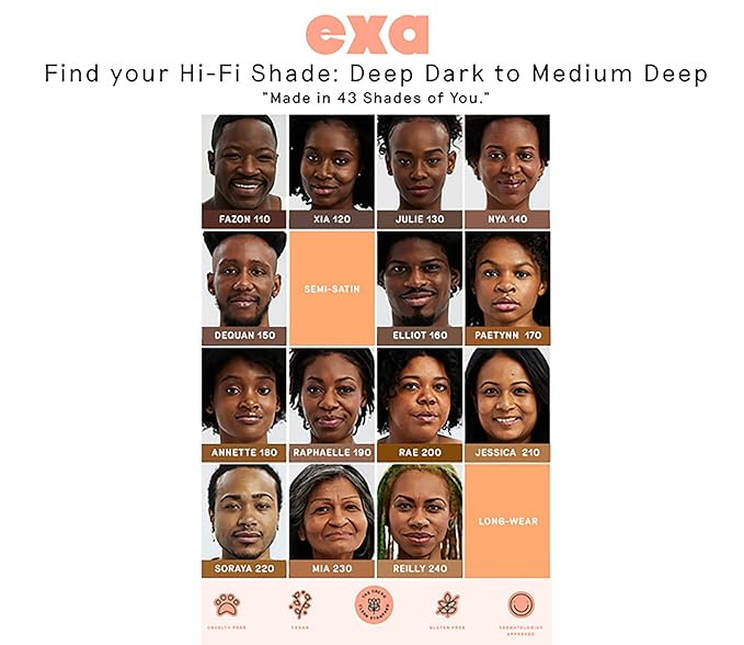 Exa Beauty - Natural High Fidelity Foundation | Clean, Vegan, Cruelty-Free Makeup (Brandy 310)-VivaGrace Women