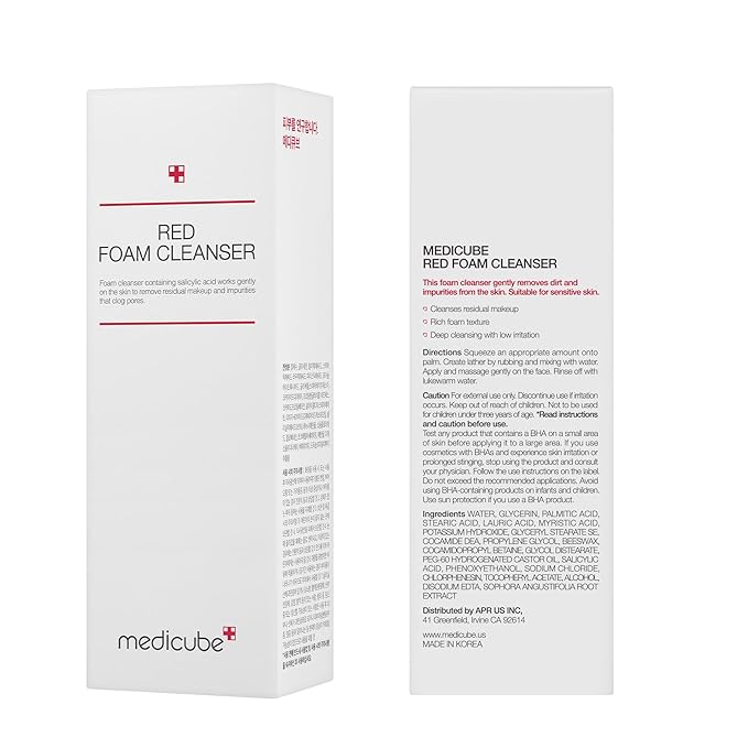 medicube Red Foam Cleanser - Deeply cleanses, remove impurities, control sebum, | Korean Skincare-VivaGrace Women