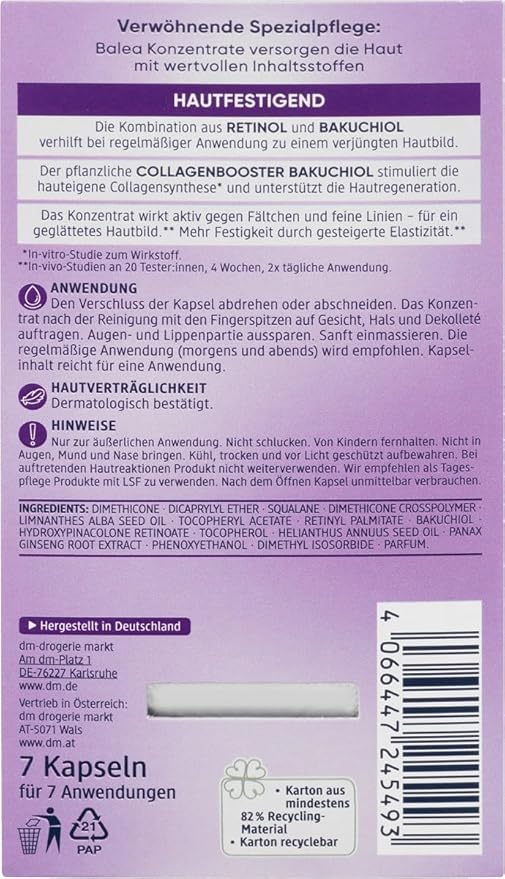 Balea Concentrate Retinol Serum, 7 capsules-VivaGrace Women