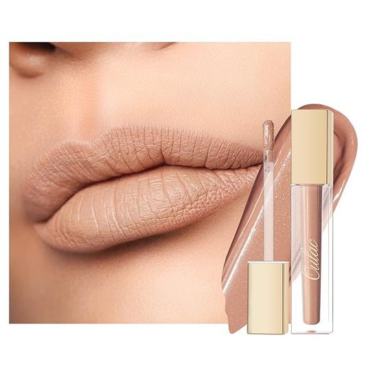 Oulac Matte Liquid Nude Lipstick for Women, Beige Brown High Impact Lip Color, Long Lasting Lipsticks, Waterproof, Creamy Formula Lip Stick with Vitamin E, Vegan & Cruelty-Free, 4.5ml (MS01)-VivaGrace Women