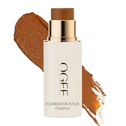 Ogee Sculpted Complexion Foundation Stick (Chestnut 13.75W - Deep Auburn, Rich-Golden Undertones) Full Coverage Foundation Makeup - Instantly Balance & Even Complexion - 70% Organic Ingredients-VivaGrace Women