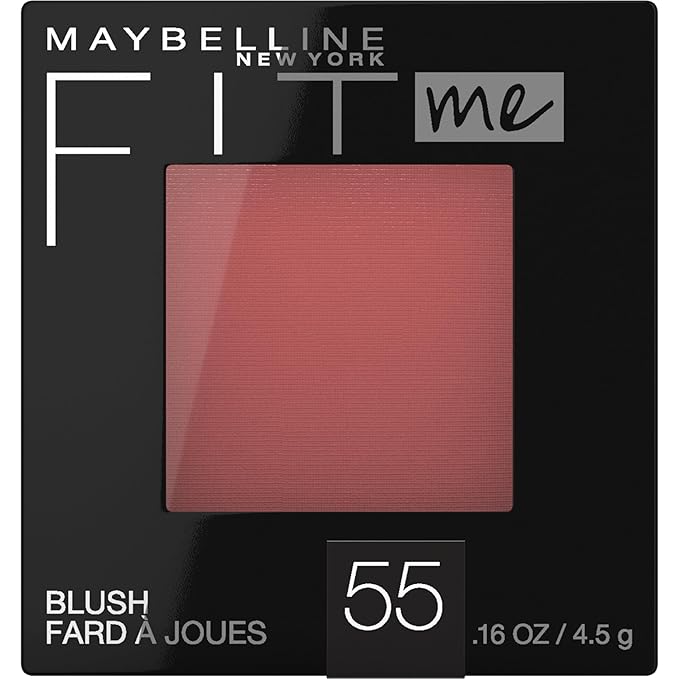 Maybelline Fit Me Powder Blush, Lightweight, Smooth, Blendable, Long-lasting All-Day Face Enhancing Makeup Color, Berry, 1 Count-VivaGrace Women