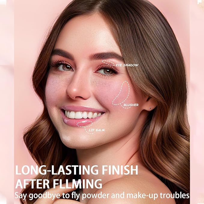 Color Changing Blush,3-in-1 Warm Change Blush,Pink Cream Blush,Transparent Crystal Color Changing Magic Gel,Blush PH Temperature Changing Long Lasting Blendable Natural Finish for All Skin Tone(01)-VivaGrace Women