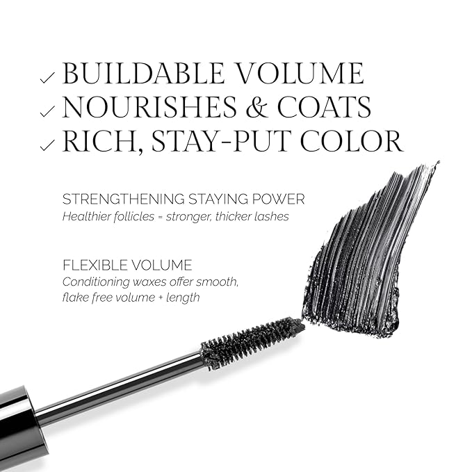 OFIR Smudge Proof Mascara Black | Flake-Free Volumizing Mascara for Instant Volume, Length, and Lift | Lightweight Vegan Mascara for All-Day Wear | Effortless Application for Stunning Lashes