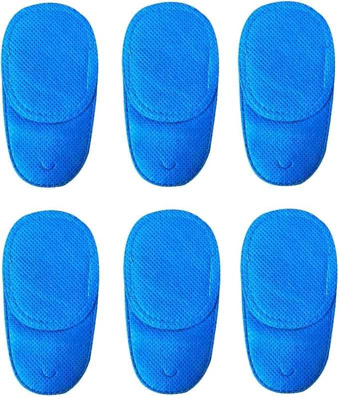 6 Piece Pack Children's Eye Patch can Cover Any Eye Patch, Treatment Amblyopia Strabismus Lazy Eye Patch, Reusable Medical Eye Patch (Medium Size, Blue)-VivaGrace Women