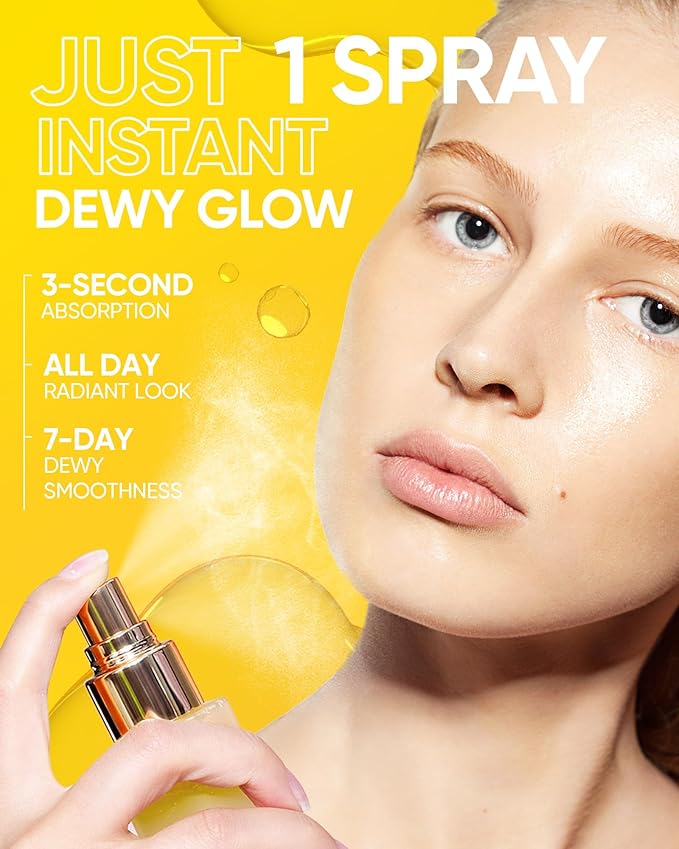 Radiance Booster Spray Serum, Vegan Skin Care, Light-weight Face Moisturizer, Glow Serum for Radiant Skin, Non Comedogenic, All In One Mist, 3.3 fl oz.-VivaGrace Women