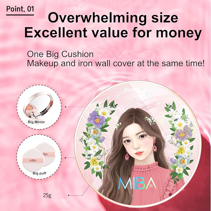 MIBA Ionized Calcium Foundation Double Cushion RX Refill 25 g / 0.88 oz (No 21) Big Cushion SEASON 2-VivaGrace Women