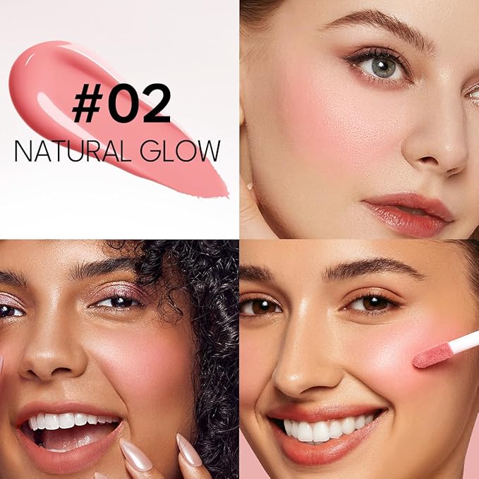 Liquid Cream Blush Stick Makeup for Cheeks | Build-in Brush - Application & Blending in One #L002 + #L003-VivaGrace Women