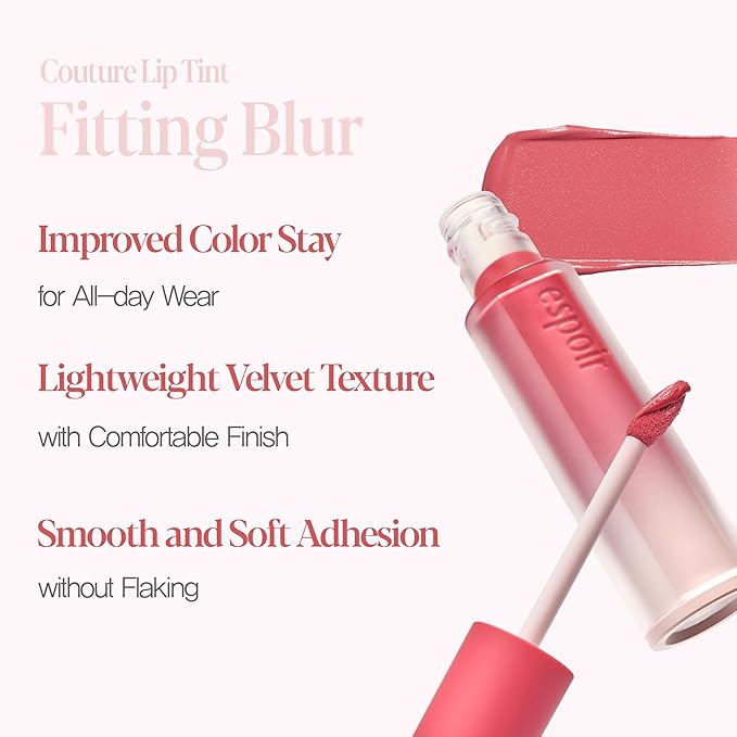 Espoir Couture Lip Tint Fitting Blur #10 Plum Puree 0.14oz | Soft and Creamy Color for Blurry Lip Look | Smudge-Proof Fixing Lip Stain | Lightweight and Comfortable Matte Finish-VivaGrace Women