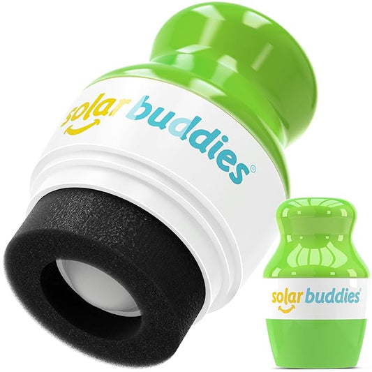 Solar Buddies Sunscreen Applicator - Single Full Green - Refillable Roll on Sponge Sunscreen, Suncream & Lotion Applicator For Kids, Adults & Families - Holds 3.4fl oz, Perfect Size for Travel-VivaGrace Women