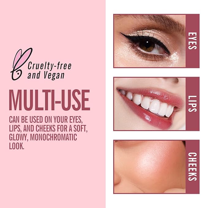 KIMUSE Multi Stick Trio Face Makeup, Cream Blush Stick for Cheeks & Lips, Contour Stick & Highlighter Makeup Sticks for All Skin-VivaGrace Women