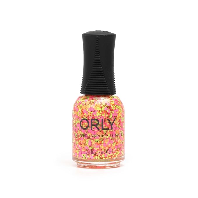 Orly Neon Nail Polish Colors for Summer | Bright Shades and a Confetti Topper for Summer Neon Nails | 0.6fl oz (Bikini Bottoms, 0.6 fl oz)