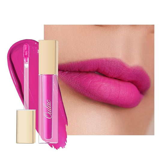 Oulac Matte Pink Lipstick for Women, Long Lasting Liquid Lipstick High Impact Lip Color Full Coverage Lip Makeup with Vitamin E Waterproof Formula,Vegan-VivaGrace Women