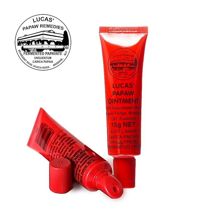 Lucas Pawpaw Lip Ointment, Lucas Pawpaw Cream, Lucas Pawpaw Ointment for Lips & Dry Skin - Unique All Skin Types, All Gender- Any Season Gift Pack with 2 x 15g Pawpaw Balm-VivaGrace Women