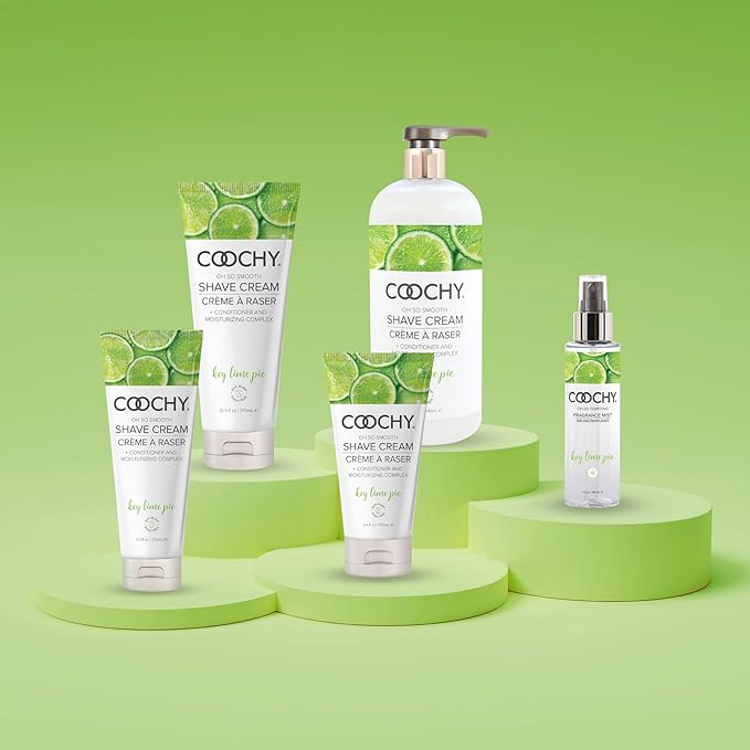 Coochy Shave Cream - Moisturizing Shave Lotion - Gentle Intimate Shaving Cream - For Bikini Area, Underarms, Legs & More - Rash-Free, Hydrating Formula - Key Lime Pie, 3.4 oz-VivaGrace Women