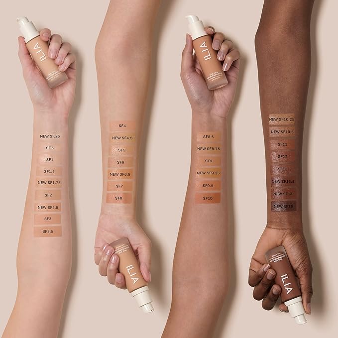 ILIA - True Skin Serum Foundation | Non-comedogenic, Cruelty-Free, Vegan, Weightless Feel, Buildable Coverage, Safe For Sensitive Skin (Grenada SF15)-VivaGrace Women