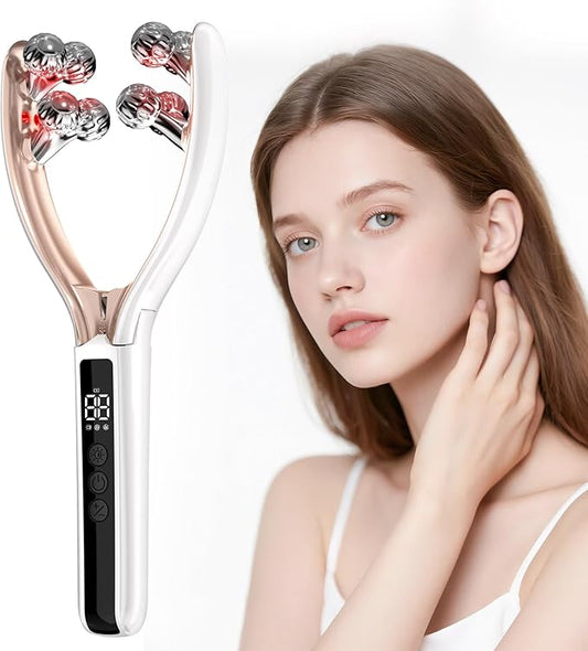 2025 New Microcurrent Facial Slimming Massager Red-Light-Therapy-for-Face and Neck,Vibrating Facial Massager with Thermals for Wrinkles, Double Chin,Firming and Lifting-VivaGrace Women