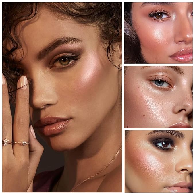 Polvo De Hadas Body Shimmer Glitter Highlighter Powder Makeup,High Gloss Sparkle for Face Body Hair,Create The Most Sparkly And Attractive Glitter Makeup - Nude Pink-VivaGrace Women