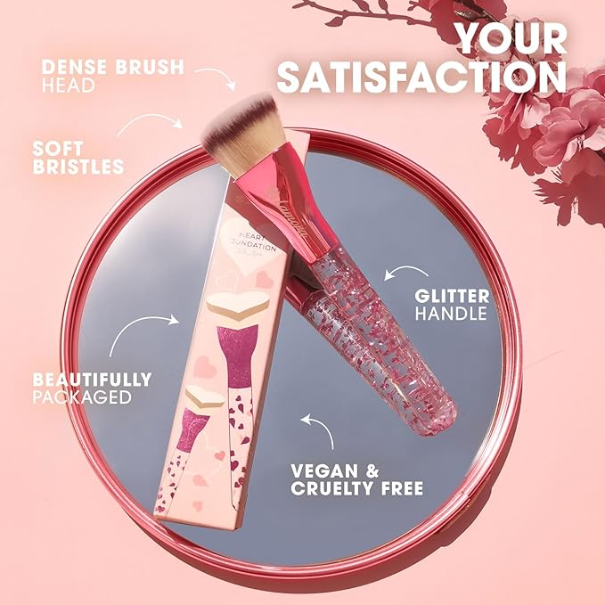 Blending Liquid Makeup Foundation Brush - Kabuki Contour Brush, Face Buffing Brush With Pro Quality Synthetic Dense Bristles For Stippling Mineral Cream, Powder, Blush-VivaGrace Women