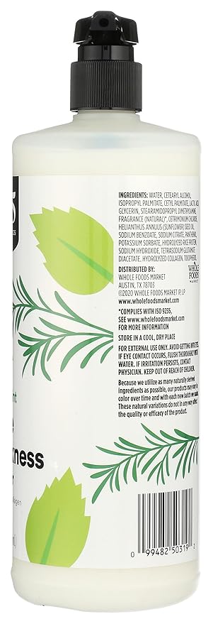 365 by Whole Foods Market, Volume & Thickness Conditioner with Rice Protein & Collagen, Rosemary Mint Scent, 32 Fl Oz-VivaGrace Women