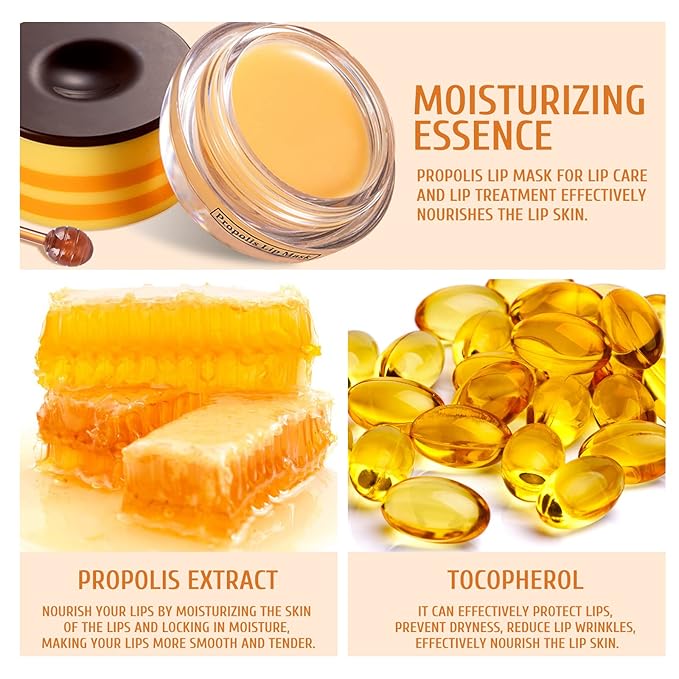 4Pcs Honey Lip Mask Pot, Moisturizing Honey Lip Masks-VivaGrace Women