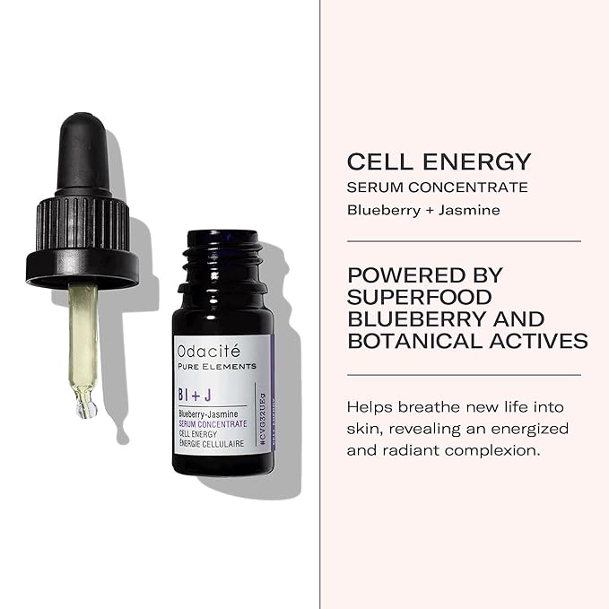 Odacité Anti Aging Serum Concentrate with Blueberry + Jasmine, Hydrating & Skin Brightening Anti-Aging Facial Oil Concentrate for Mature & Tired Skin - 0.17 fl. oz-VivaGrace Women