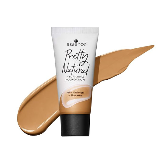 essence cosmetics Pretty Natural hydrating foundation 24h long lasting makeup 30ml (090 Neutral Suede)-VivaGrace Women