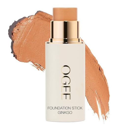 Ogee Sculpted Complexion Foundation Stick (Ginkgo 5.00N - Medium Tan, Neutral Undertones) Full Coverage Foundation Makeup - Instantly Balance & Even Complexion - 70% Organic Ingredients-VivaGrace Women