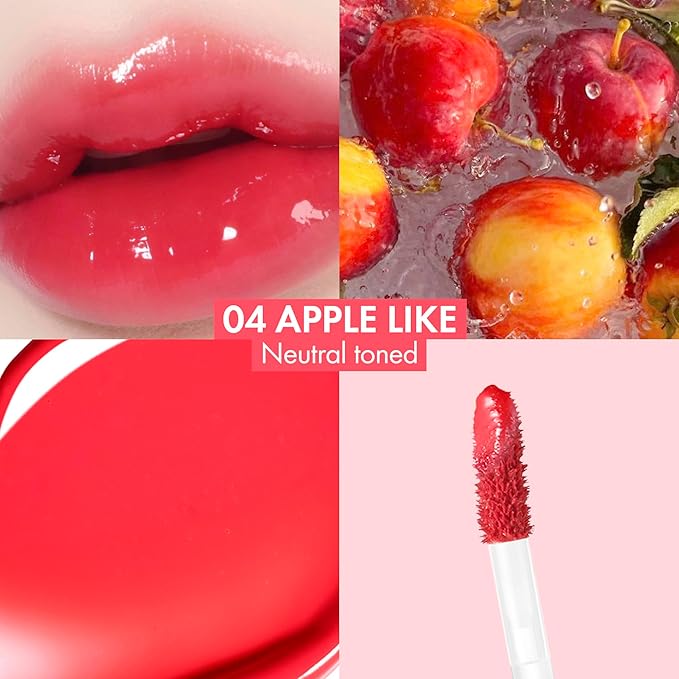 Amuse SEOUL BEBE TINT - 04 APPLE LIKE | 24-hour Long-lasting Lip Stain, Plumping, Hydrating, Moisturizing, No Peel Off, Lip Care, Treatment, Non Sticky, Korean Lip Tint for Dry Lips-VivaGrace Women