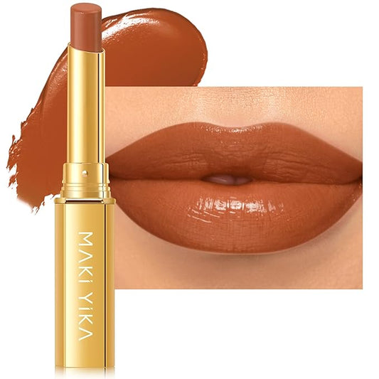 MAKI YIKA Brown Lipstick for Women Moisture Hydrate Lipsticks Glossy Reddish Lipsticks Sheer Finish Lightweight Tinted Lip Balm (Z10 Chocalate)-VivaGrace Women