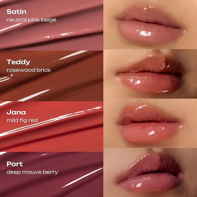 PDRN Tinted Lip Serum – High Gloss Ultra Hydrating Natural Glow, Non-Sticky Volumizing Color Glaze with Long-Lasting Shine, Nourishing Moisturizing Repair for Chapped Lips (0.34 oz)-VivaGrace Women