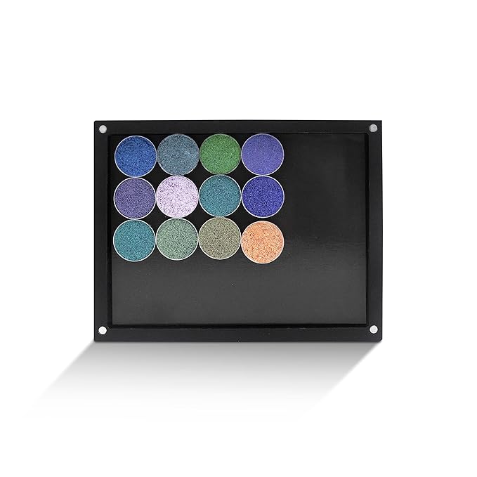 Acrylic empty magnetic palette with magnet clear lip ,with 30Pcs Adhesive Metal Stickers for Eyeshadow Powder Lipstick foundation-VivaGrace Women