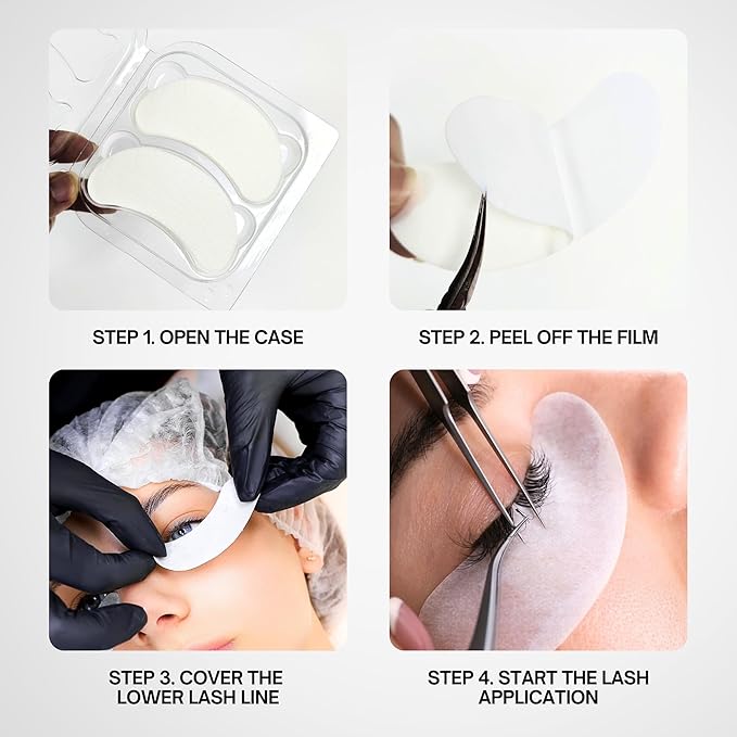 Hydro Collagen Gel Patch for Lash Extension, Under Eye Patch for Lash Lift, Lint Free, Made in Korea, 10 Pairs (20 Pads)-VivaGrace Women