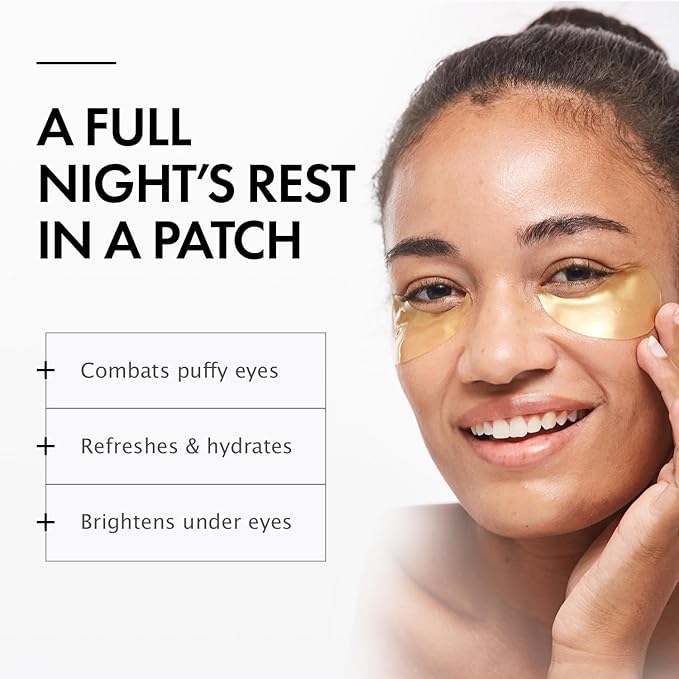 depology Restoring Hydrogel Under Eye Patch | 60 Patches | Brightening Caffeine Gold Pads for Dark Circles | Puffiness | Wrinkles | Refresh | Travel-VivaGrace Women
