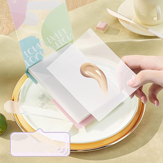200 Sheets Nail Art Cosmetic Palette Paper Disposable Nail Art Palette Paper Mix Colors for Daily Use-VivaGrace Women