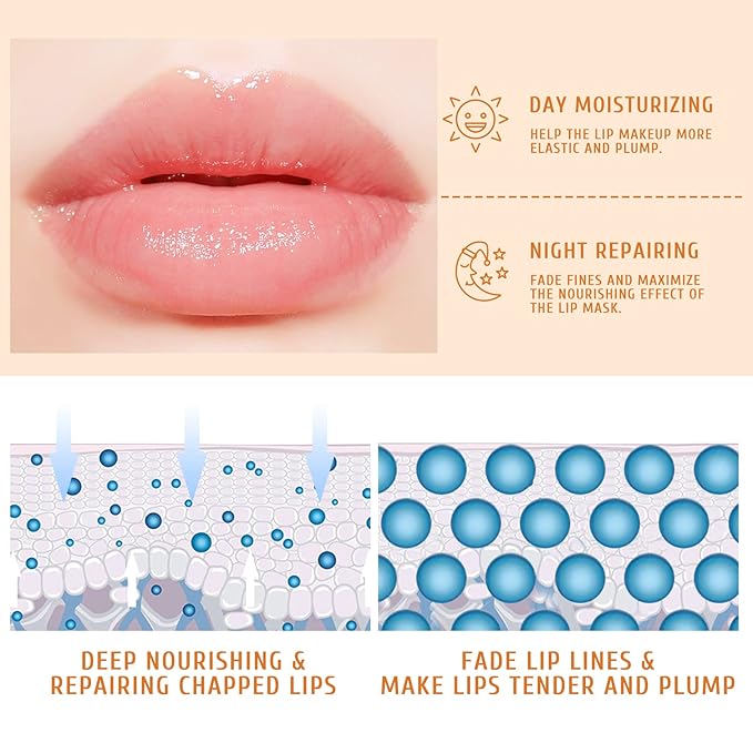 4Pcs Honey Lip Mask Pot, Moisturizing Honey Lip Masks-VivaGrace Women