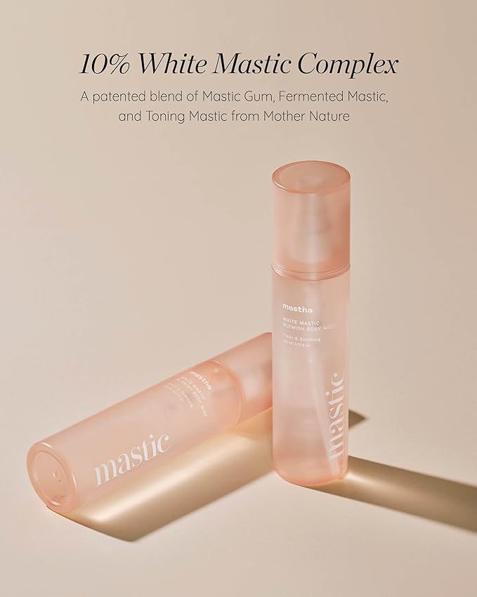 MASTINA White Mastic Body Mist (5.1fl oz) Soothes & Cools Body Spray Fermented Mastic Gum, Brightening & Hydrating Body Spray,Lightweight Moisture & Glow-VivaGrace Women