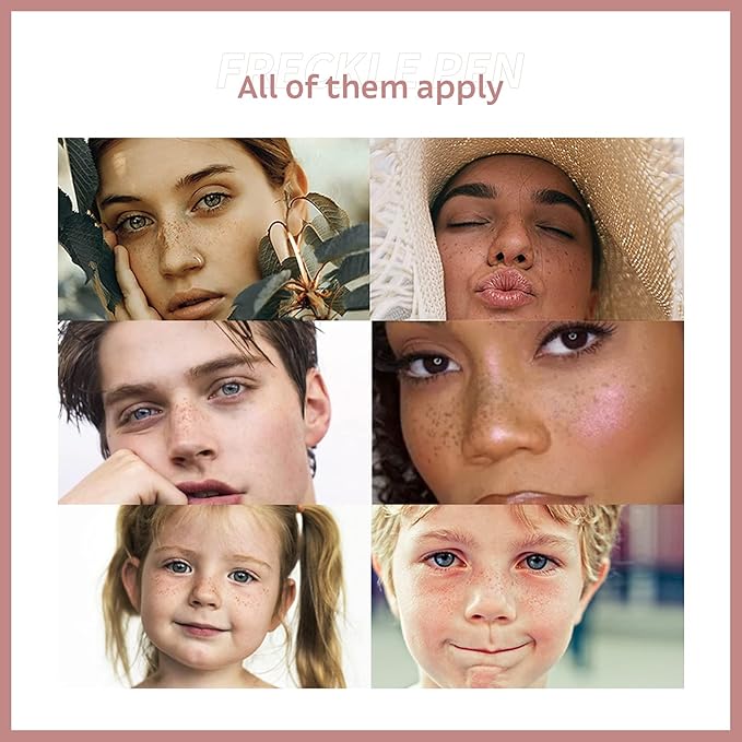 Freckle Pen 2 Colors Waterproof Long Lasting Quick Dry Small Spot Natural Like Face Freckle Makeup Pen, Dark Brown and Light Brown, Upgrade Design-VivaGrace Women