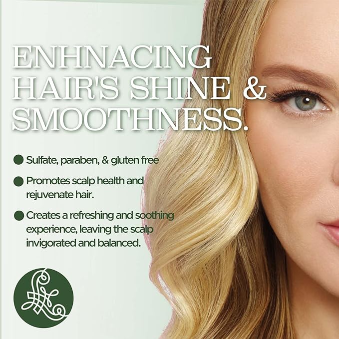 Luseta Rosemary Mint Strengthening Shampoo and Conditioner Provide Nourishment & Smoothness for Thin Hair,Reduce Frizz and Add Shine for All Hair Types 16.9oz×2-VivaGrace Women