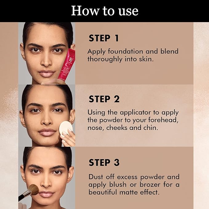 FV Setting Powder, Oil-Control, Long-Lasting, Medium Coverage Pressed Face Powder Makeup, Matte Finish for Oily, Dry & Normal Skin, Natural Beige, 0.28 Oz-VivaGrace Women