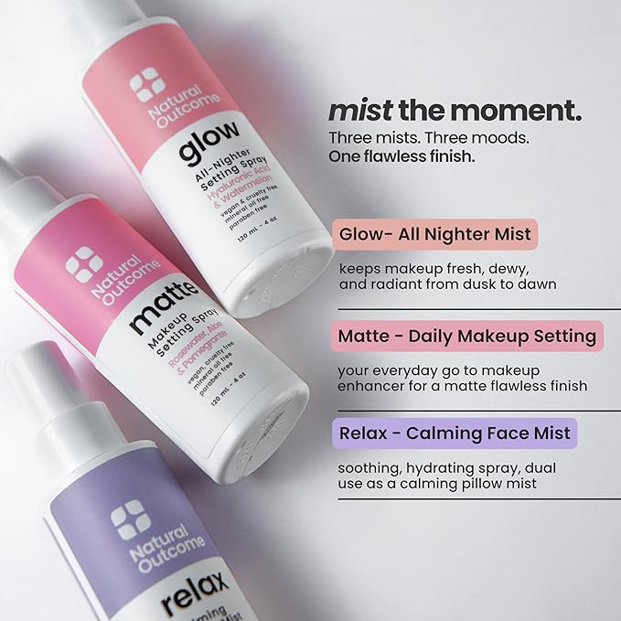 Face Mist Trio Collection – Hydrating Facial Mist Spray for Glowing Skin – Rosewater, Lavender & Hyaluronic Acid – Makeup Setting & Refreshing Face Spray Mist-VivaGrace Women