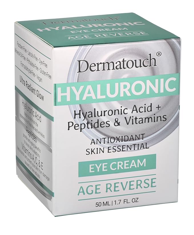 DERMATOUCH Hyaluronic Acid Eye Cream with Peptides & Vitamins, 1.7 fl oz-VivaGrace Women