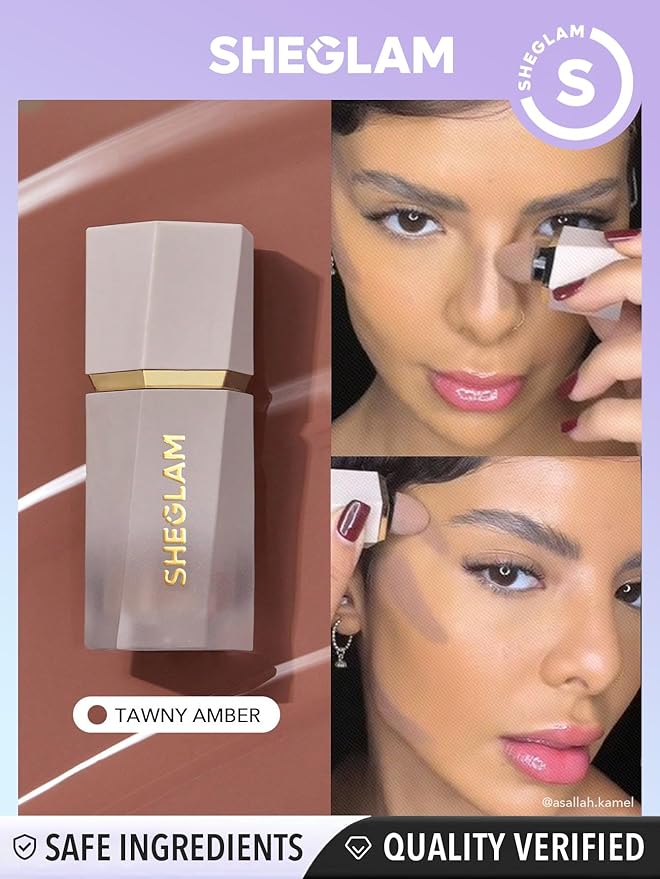 SHEGLAM Sun Sculpt Cool Toned Liquid Contour Stick Long Lasting Cream Bronzer Makeup - Tawny Amber-VivaGrace Women