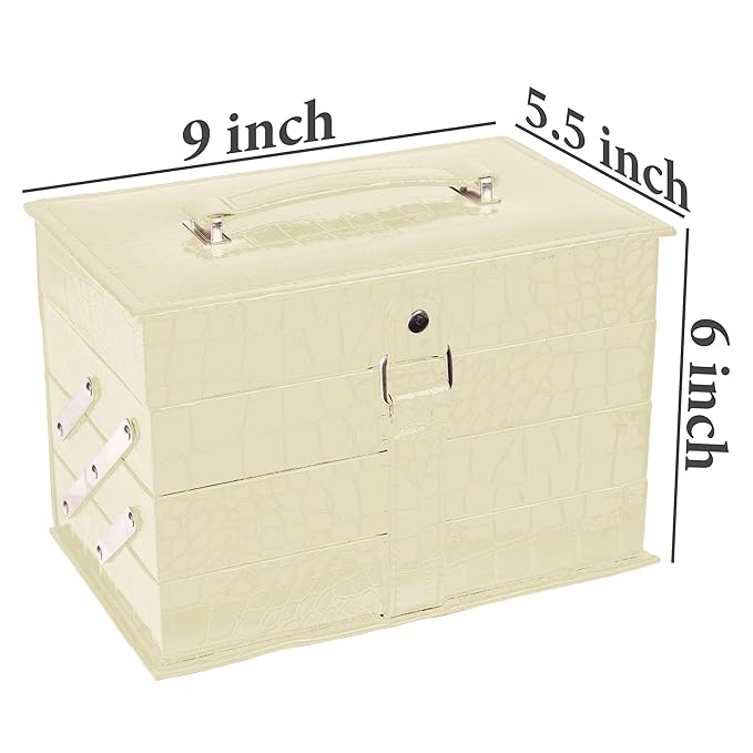SHANY All In One Makeup Kit (Eyeshadow, Blushes, Face Powder, Lipstick, Eye liners, Makeup Pencils and Makeup Mirror - Makeup Set With Reusable Makeup Storage Box - White-VivaGrace Women